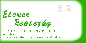 elemer repiczky business card